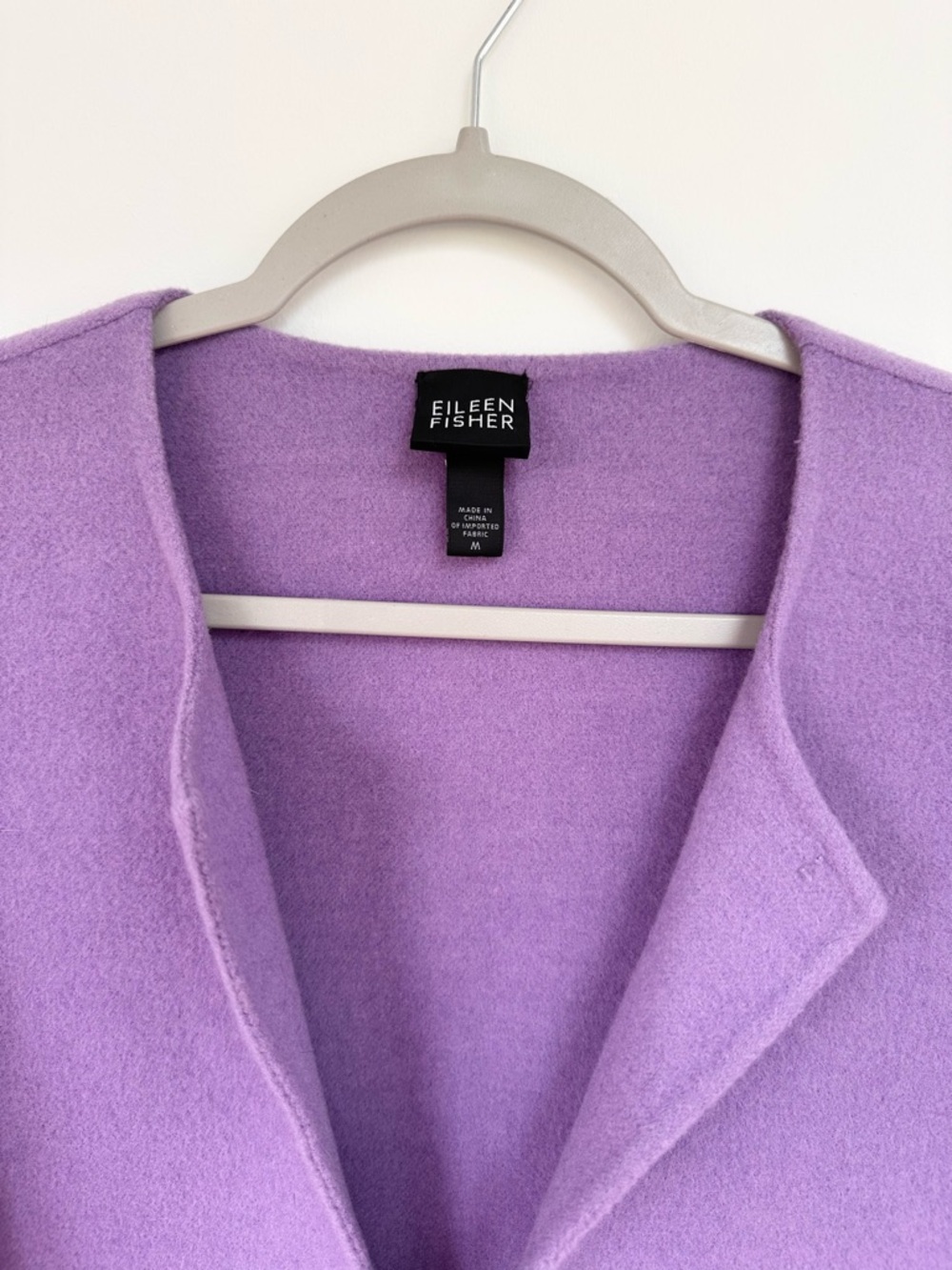 Eileen Fisher Lavender Open-Front Wool Blend Jacket - Picture 2 of 7